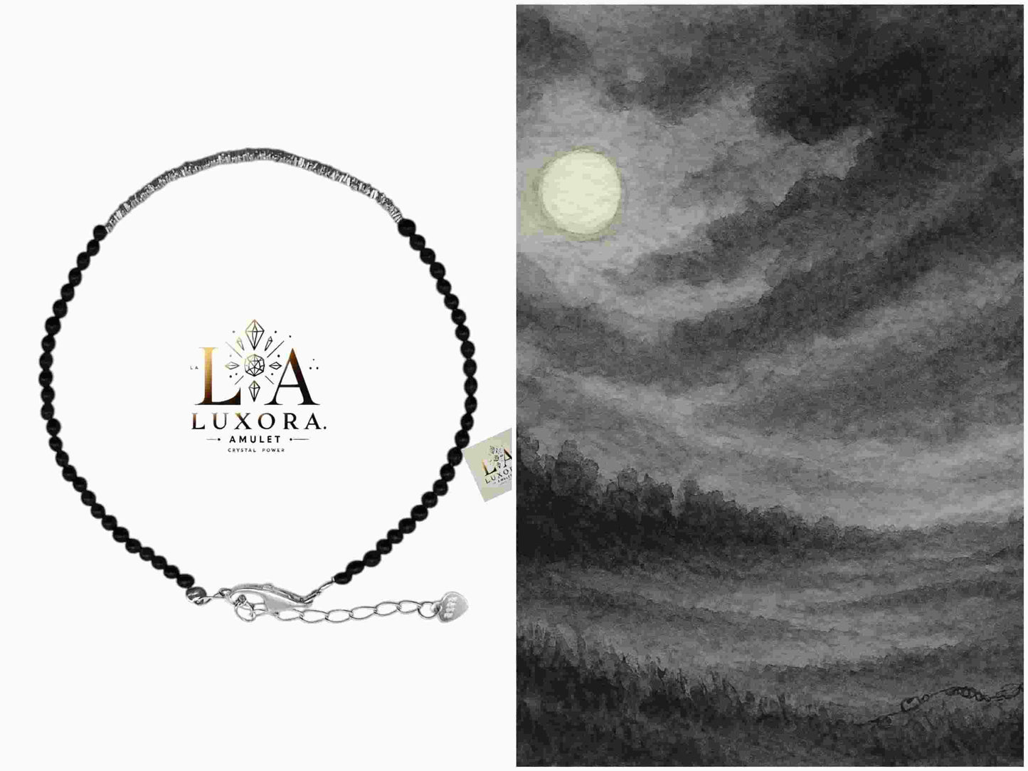 Black Agate Bracelet with S925 Silver – Protection & Energy Balance