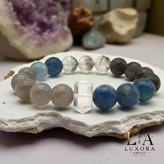 Blue Tiger’s Eye & Obsidian Multi-Stone Bracelet – Balance & Inner Strength