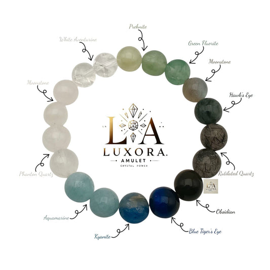Blue Tiger’s Eye & Obsidian Multi-Stone Bracelet – Balance & Inner Strength