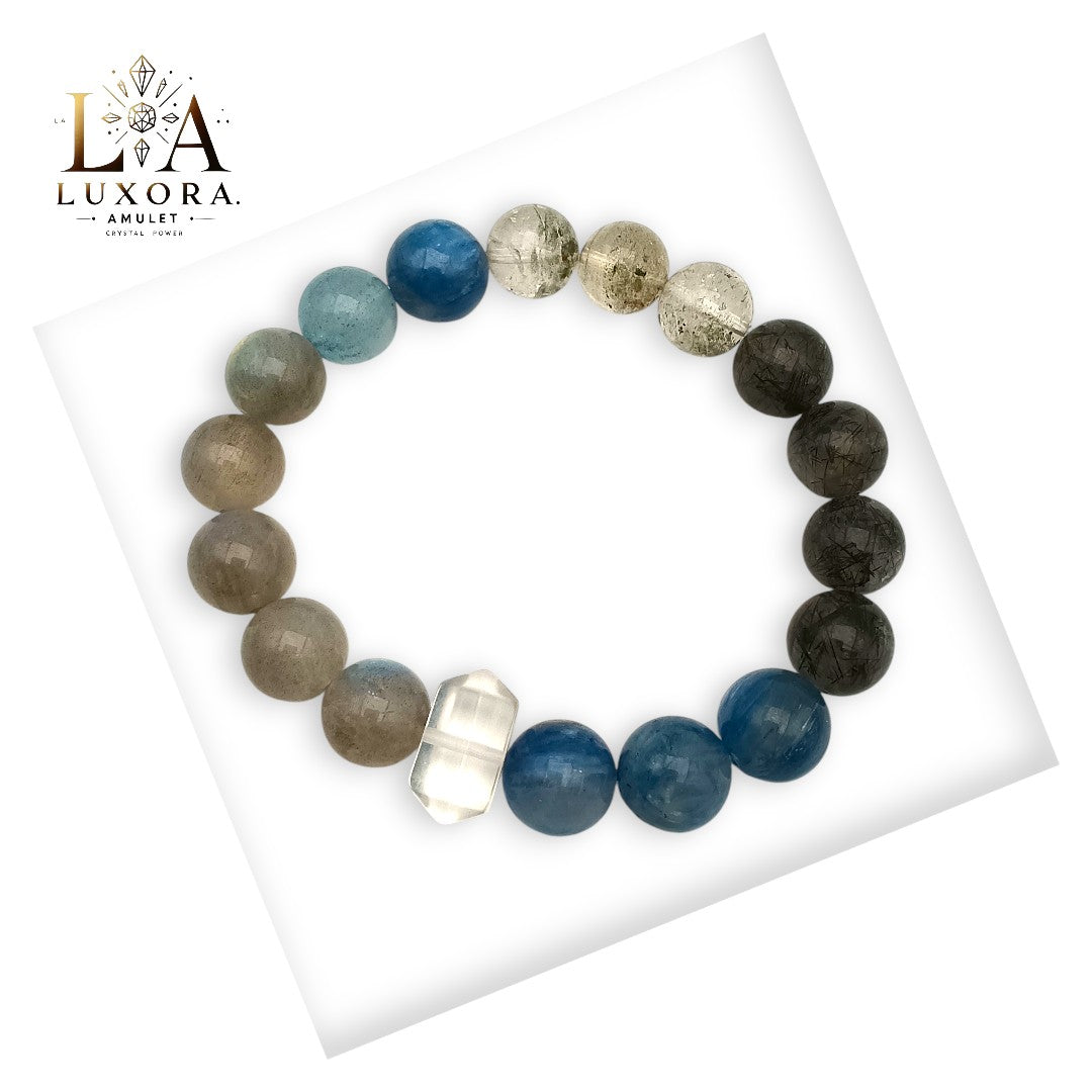 Blue Tiger’s Eye & Obsidian Multi-Stone Bracelet – Balance & Inner Strength