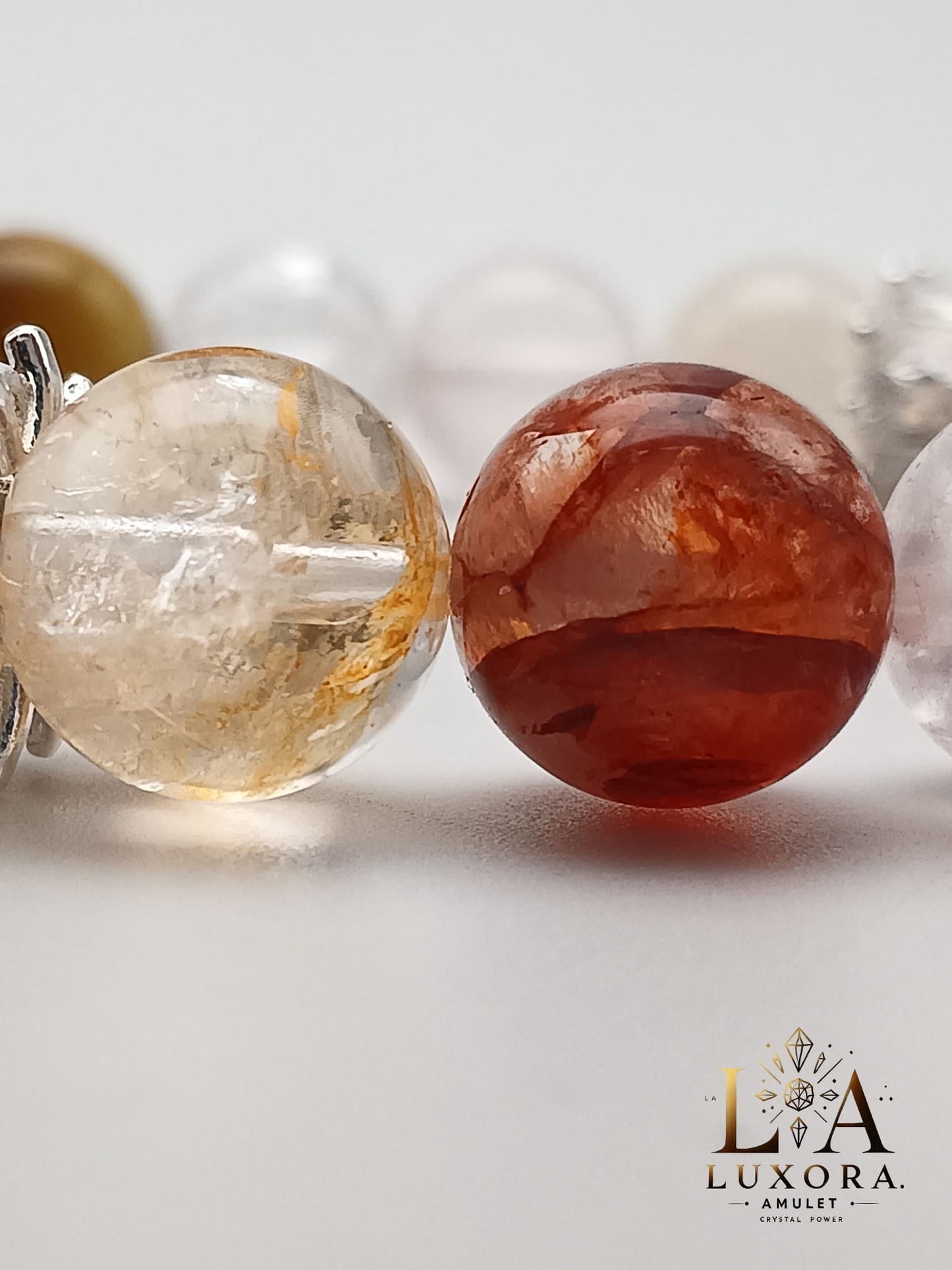 Chakra Healing Crystal Bracelet – Citrine, Amethyst, Aquamarine & Quartz
