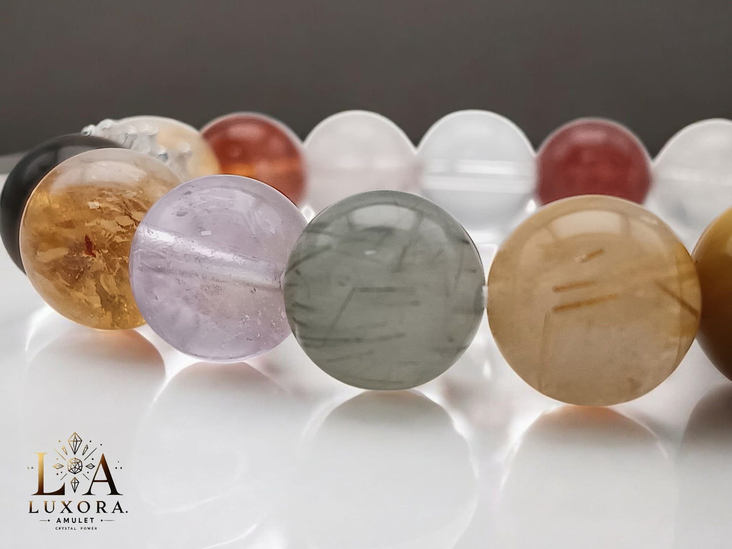 Multi-Stone Crystal Bracelet with 11 Crystals & Silver – Mind & Spirit