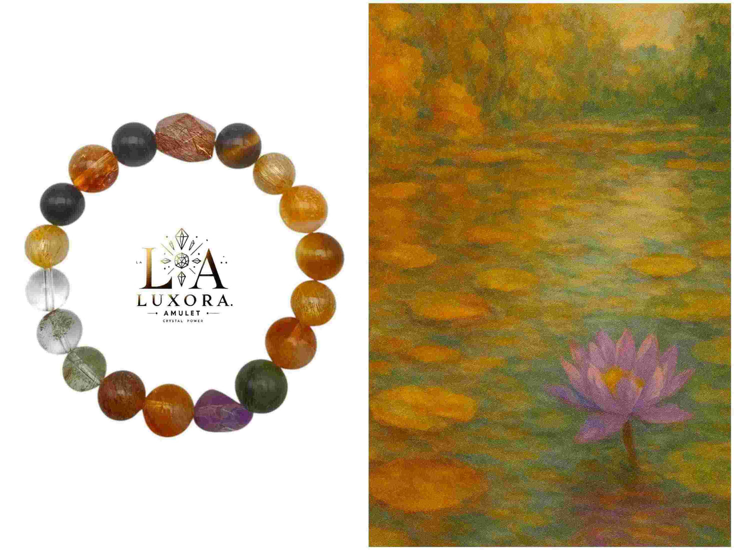 Seven Crystals Bracelet – Amethyst, Tiger’s Eye & Quartz