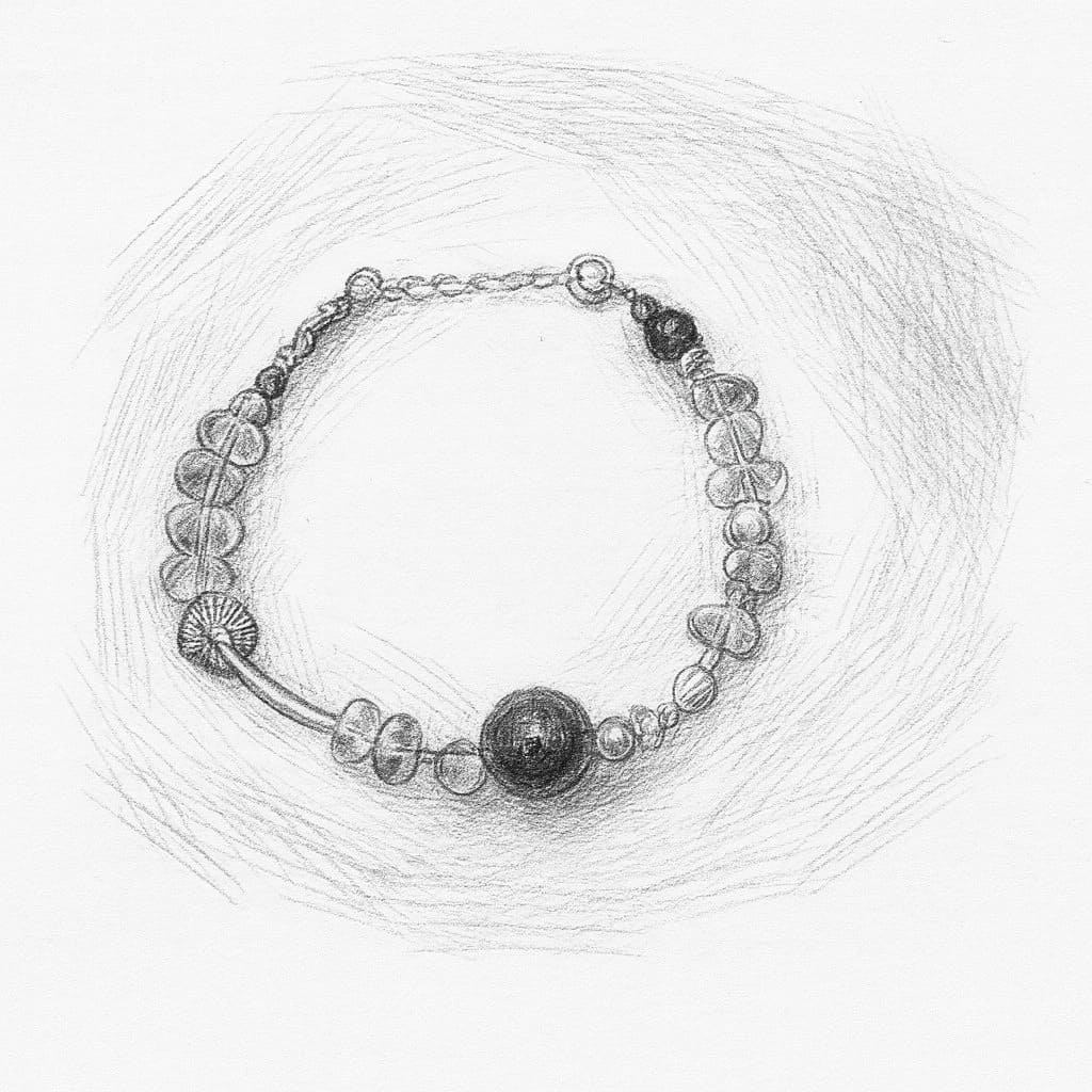 White Crystal & Smoky Quartz Bracelet with S925 Silver – Balance & Clarity
