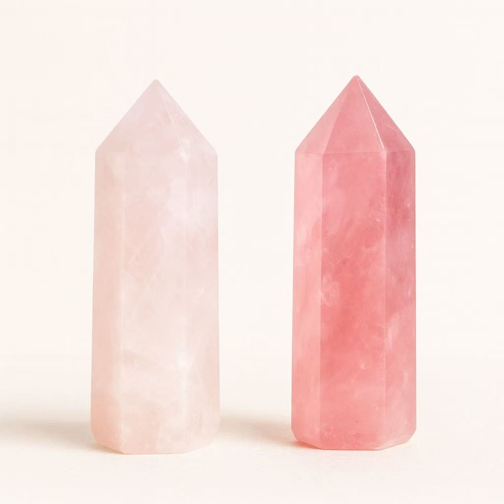 rose quartz and pink crystal gemstones for love and relationships