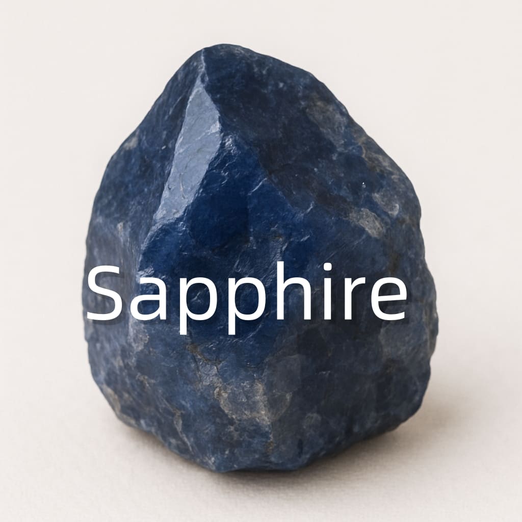 Deep blue Sapphire gemstone with rich brilliance, symbolizing wisdom, royalty, and mental clarity