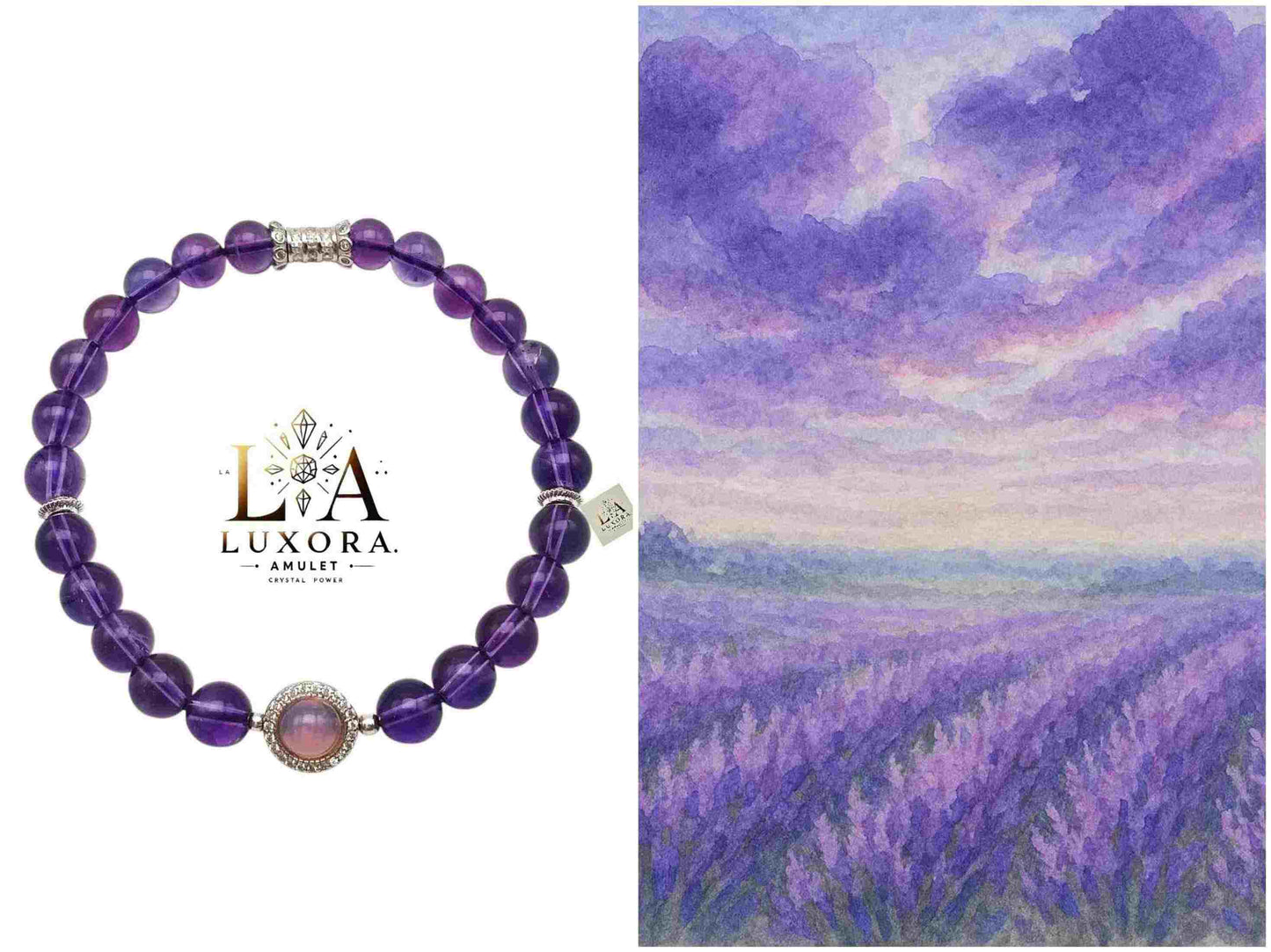 Amethyst Bracelet with S925 Silver – Clarity & Spiritual Energy
