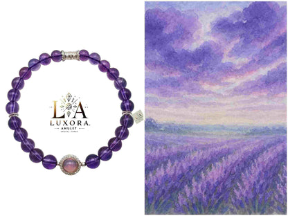 Amethyst Bracelet with S925 Silver – Clarity & Spiritual Energy