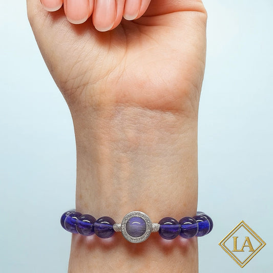 Amethyst Bracelet with S925 Silver – Clarity & Spiritual Energy