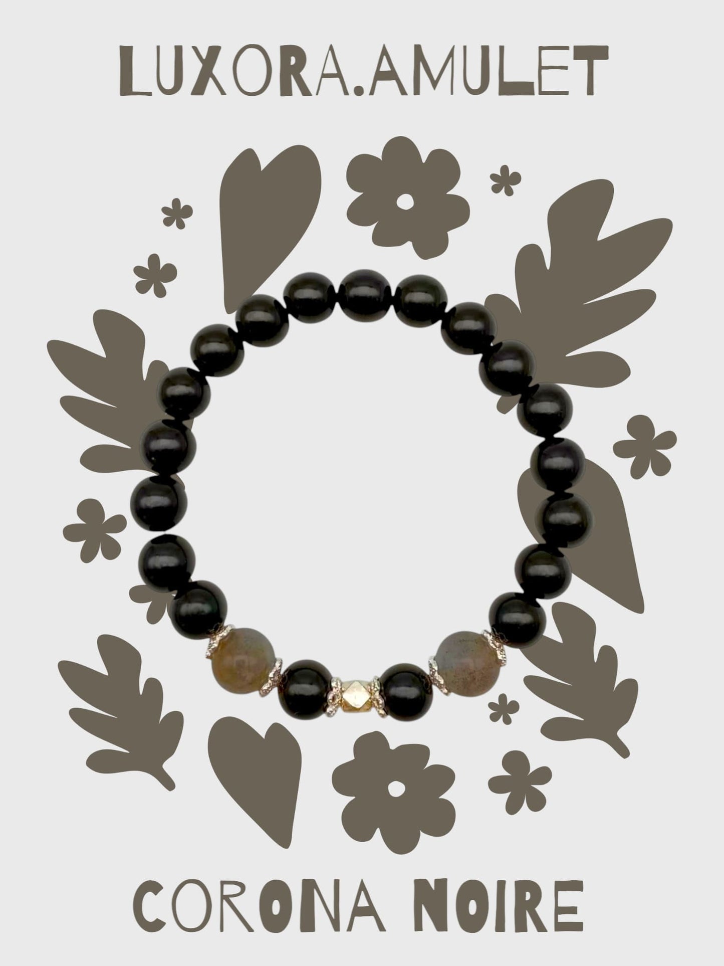 Black Obsidian Bracelet with Labradorite & S925 Silver  – Protection & Clarity