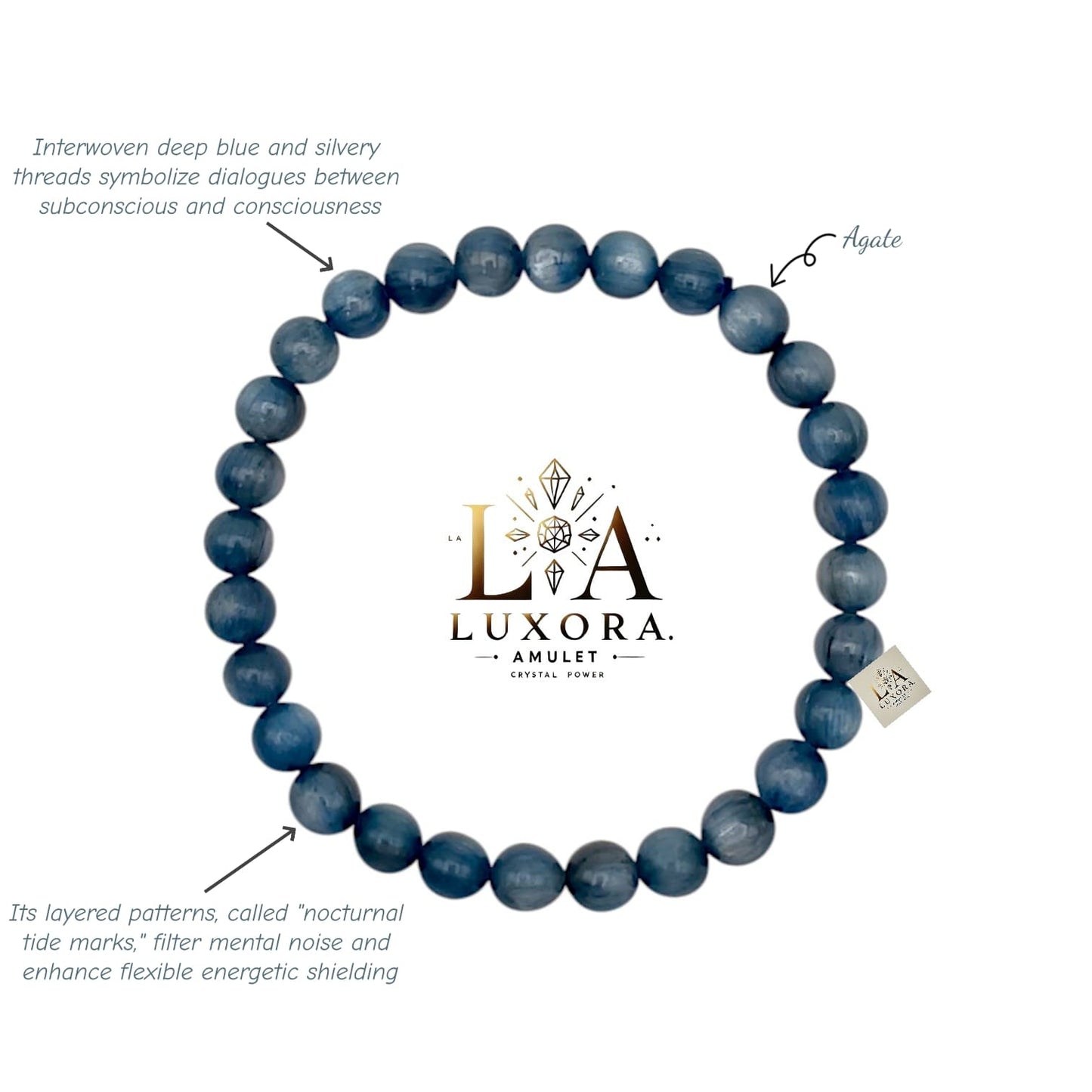 Blue Agate Bracelet – Calm Emotions & Focused Energy