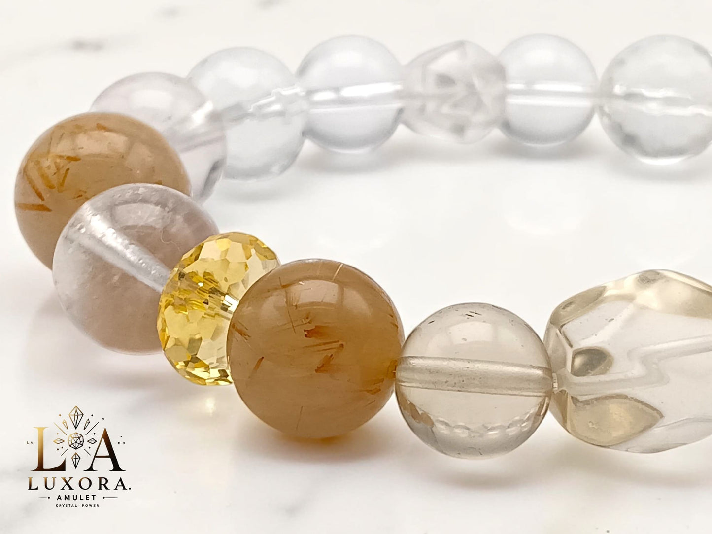 Citrine & Crystal Bracelet for Balance and Positive Energy