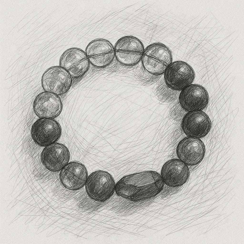 Healing Crystal Bracelet – Citrine, Red Agate, Super 7 & Black Obsidian