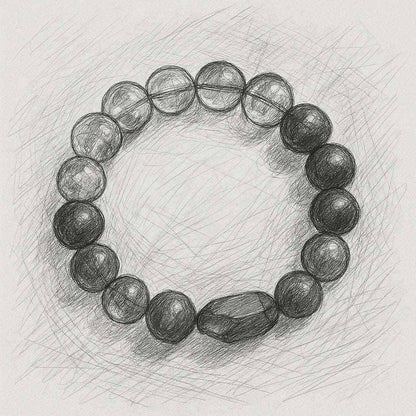 Healing Crystal Bracelet – Citrine, Red Agate, Super 7 & Black Obsidian