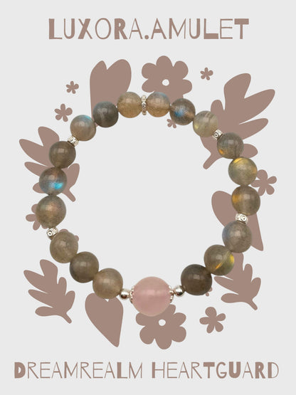Moonstone & Pink Crystal Bracelet with S925 Silver – Harmony & Energy