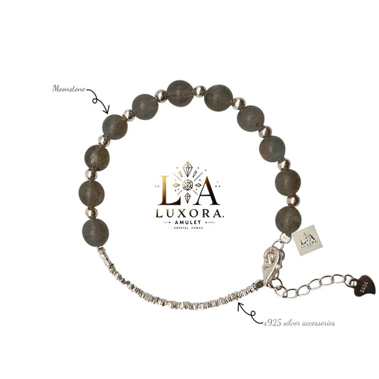 Moonstone Bracelet with S925 Silver – Clarity & Spiritual Energy