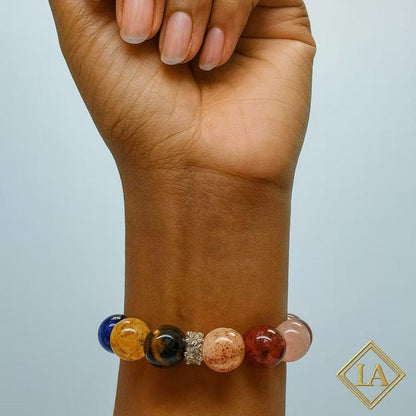 Multi-Stone Crystal Bracelet with 11 Crystals & Silver – Mind & Spirit