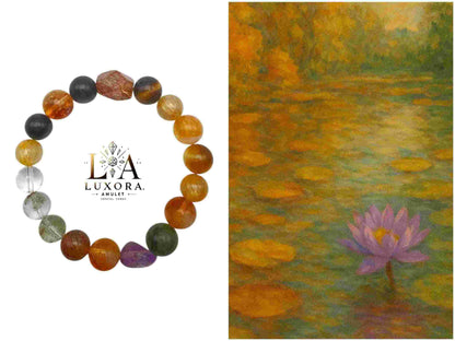 Seven Crystals Bracelet – Amethyst, Tiger’s Eye & Quartz