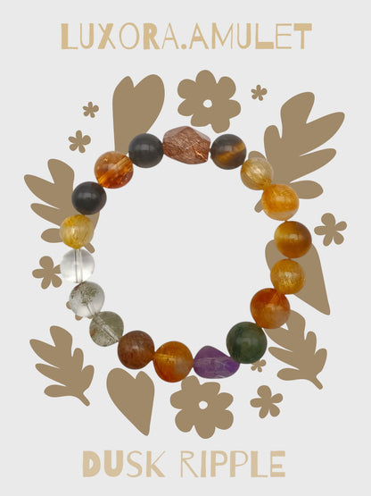 Seven Crystals Bracelet – Amethyst, Tiger’s Eye & Quartz