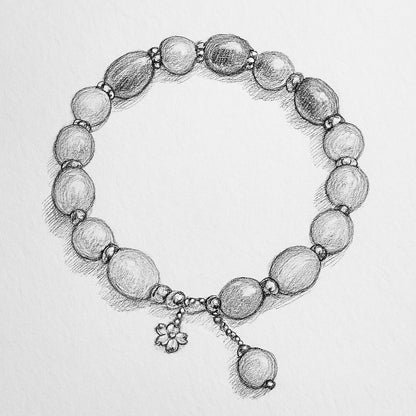 White Crystal & Amethyst Bracelet – Balance, Clarity & Spiritual Growth