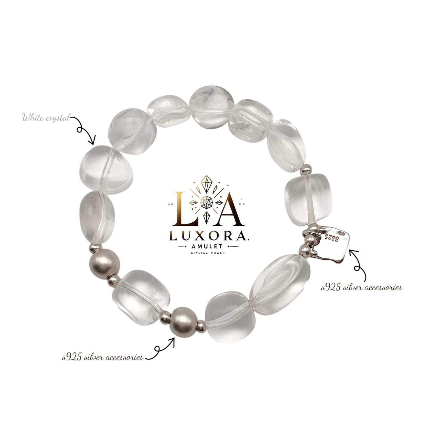White Crystal Bracelet – Radiant Energy & Mind Clarity